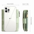thumbnail image 3 of GAEKEAO Wallet for Women RFID Blocking Vegan Leather Bifold Card Holder Compact Zipper Pocket Wallets with 4 ID Windows, 3 of 8