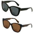thumbnail image 2 of 2 Pairs Oversized Women Bifocal Reading Sunglasses Reader Glasses Butterfly Vintage Black Tortoise UV400 +2.25, 2 of 4