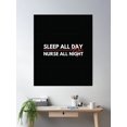 thumbnail image 2 of Copy Of Copy Of Sleep All Day Nurse All Night Classic T-Shirt Poster Wall Art, Modern Wall Decor, 16x24 UNFRAMED, 2 of 3