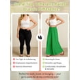 thumbnail image 2 of Airmenty Women Casual Wide Leg Pants High Waist Pants Long Palazzo Pants Lounge Beach Trousers with Pocket Green 1-Pack, 2 of 6