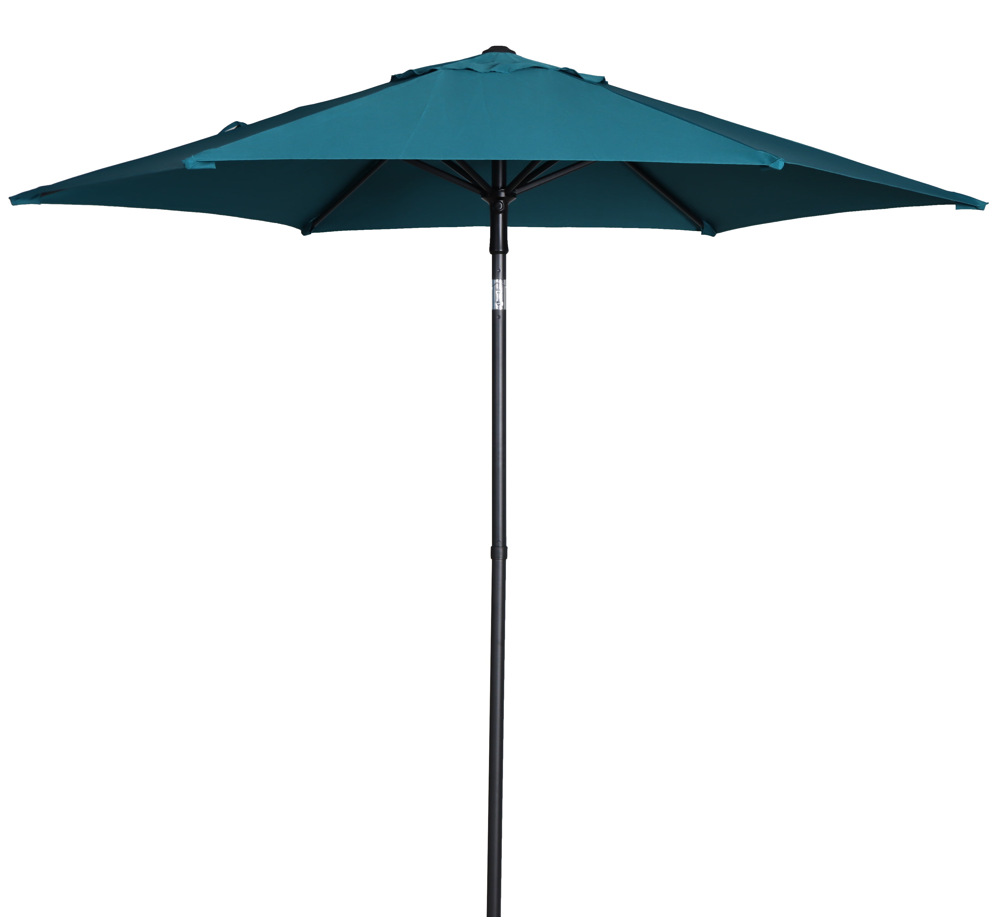 Mainstays 7.5ft Teal Round Outdoor Tilting Market Patio Umbrella with Push-up Function