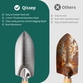 thumbnail image 6 of Garden Tool Set, Qissep 12 Piece Stainless Steel Heavy Duty Gardening Tools Set with Ergonomic Handles & Durable Organizer Handbag,Ideal Gardening Gifts for Mothers, Father,Gardener, Beginners, 6 of 7