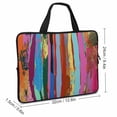 thumbnail image 2 of AWERP Abstract Multicolored Expressionist Work of Art Vibrant Rainbow Laptop Bag 12inch, 2 of 5