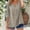 Khaki, variant on Linen Tops For Women Plus Size Solid Color Summer Gauzy Shirts 3/4 Sleeve V Neck Lace Blouses Peasant Casual Tunic Loose Top