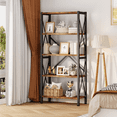 thumbnail image 5 of Homeiju 5-Tier Bookshelf,Wood Bookcase,Book Shelf with Steel Frame, Storage Rack with Open Shelves, Rustic Standing Bookshelves Ladder Shelf 110lbs/shelf for Bedroom,Living Room and Home Office, 5 of 8