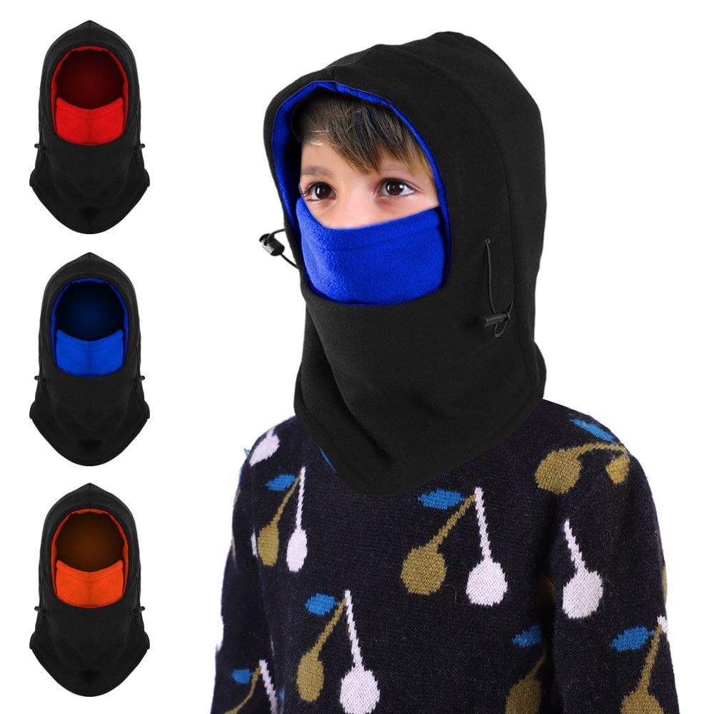 Fleece Face Mask for Snood Cycling Hiking Full Face Mask Skiing Snow Snowboarding Neck Warmer Outdoor Wind Stopper Neckerchief Sports Hat Headwear 