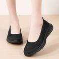 thumbnail image 2 of mgoYE Women's Slip on Loafer Shoes - Mesh Casual Ballet Flat Walking Sneakers Knit Round Toe Casual Shoes|Black 39, 2 of 9