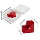 thumbnail image 5 of Caja para anillos con forma de corazón poliédrico, romántica, con forro de terciopelo, geométrica, para bodas, compromisos y propuestas., 5 of 8