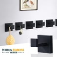 thumbnail image 3 of WOWOW Bathroom Stainless Steel Hook Matte Black 6 pack, 3 of 5