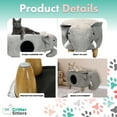 thumbnail image 6 of Critter Sitters 16-In. Seat Height Light Gray Elephant Animal Shape Pet House Ottoman - Furniture for Nursery, Bedroom, Playroom and Living Room Decor, 6 of 15