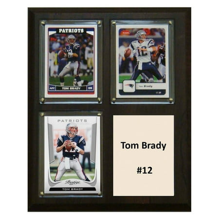 Tom Brady New England Patriots Pictures - C&I Collectables NFL 8x10 Tom Brady New England Patriots 3-Card Plaque