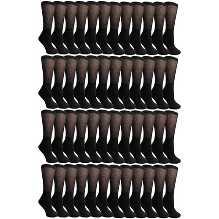Yacht & Smith Wholesale Bulk Cotton Diabetic Crew And Ankle Socks, Loose Fit Top Non-Binding Medical Socks
