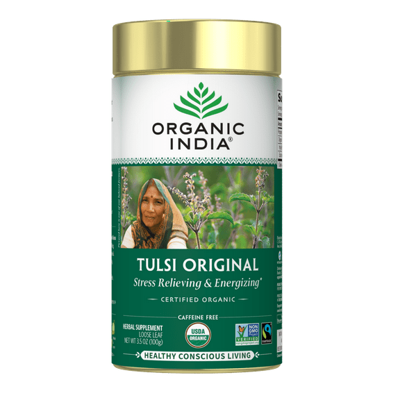 ORGANIC INDIA Tulsi Original Tea - Loose Leaf 3.5oz Canister