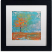Trademark Fine Art "Autumn" Canvas Art by Nicole Dietz White Matte, Black Frame