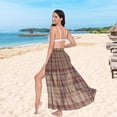 thumbnail image 5 of Women Sarong Wraps Retro Checkered-a5 Swimsuit Beach Pareo Bikini Coverups Skirt M, 5 of 7