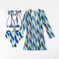 thumbnail image 4 of WILLBEST Traje de Baño Dama conjuntos de Bikini de 3 Piezas para Mujer Trajes de Baño Vintage con Estampado Floral Trajes de Baño con Cubiertas de Manga Larga, 4 of 6