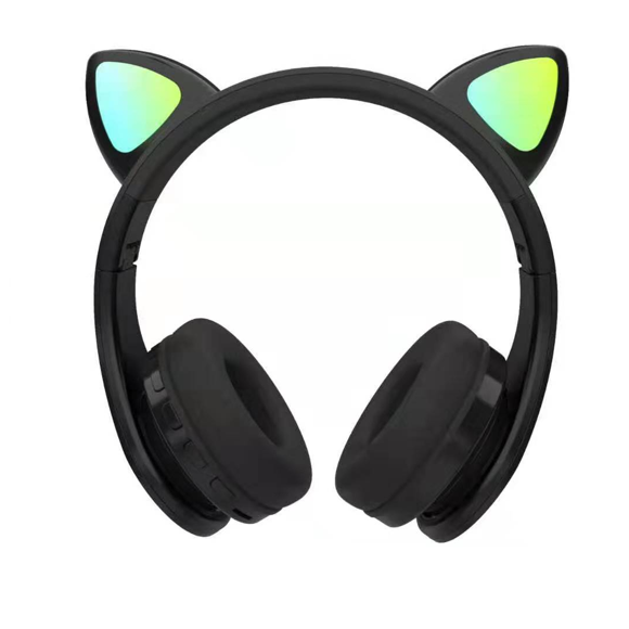 Audífonos para niños de Diadema Gadgets and Fun Bluetooth orejas de gato con Luces LED con micrófono