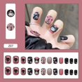 thumbnail image 1 of Uñas postizas Kawaii Sanrio Kuromi, belleza de Anime, moda, arte de uñas desmontable, puntas de uñas postizas portátiles con pegamento, 24 unids/lote por caja, 1 of 3