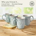 thumbnail image 3 of Fitz and Floyd Toulouse 18 oz Blue Stoneware Mug (Set Of 4), 3 of 7