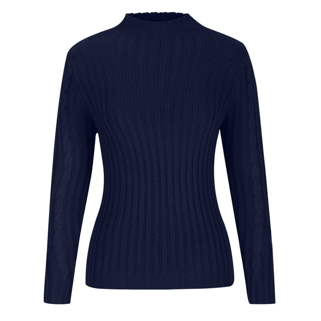 Dvkptbk Pull Col Roulé Uni pour Femmes Pull Ample Tricoté Pull à Manches Longues Pull Slim