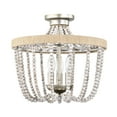 thumbnail image 4 of Warehouse of Tiffany IMC841-3 15 in. Marena Indoor 3-Light Antique Silver Flush Mount Ceiling Light with Light Kit, 4 of 5