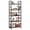 Black(bookcase), variant on CONCETTA Triple 4-Tier Bookshelf with 11 Open Display Shelves, Adjustable Storage Bookcase for Home & Office, Sturdy Steel Frame and Wood Construction, Anti-Tip and Adjustable Feet, Rust Brown