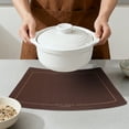 thumbnail image 4 of Unique Bargains 6Pcs Faux Leather Heat Resistant Placemats Coffee 20.1x11.8inch, 4 of 6