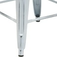 thumbnail image 6 of Emma + Oliver Commercial Grade 24"H Backless Distressed White Metal Indoor-Outdoor Stool, 6 of 8