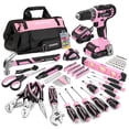 thumbnail image 1 of Juego de herramientas WORKPRO Pink 157 piezas con destornillador inalámbrico de 20 V, 1 of 9