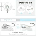 thumbnail image 4 of 12 Pcs 1.77 Inch Small Window Suction Cup Hooks Metal Removable Reusable Clear, 4 of 8