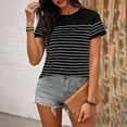 thumbnail image 3 of tarylea Dressy Tops for Women Short Sleeve Mesh Patchwork Ruched Front Slim Fitted Dailywear Blouses, 3 of 5