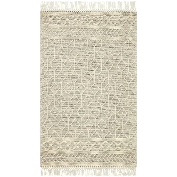 Loloi II Noelle Ivory / Black Geometric Area Rug 2'-0" x 5'-0"