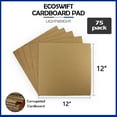 thumbnail image 3 of EcoSwift Brand Premium 12" x 12" Corrugated Cardboard Pads Inserts Filler Sheets 23 ECT, 12 in. x 12 in., Brown, 75-Pack, 3 of 6