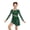 Green, variant on Girls Lyrical Ballet Dance Dress Shiny Rhinestones Backless Figure Skating Dress with Built-in Briefs Burgundy 6