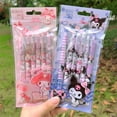 thumbnail image 2 of Sanrio-Bolígrafo neutro de Anime para niños, 6 piezas, Kawaii, Mymelody, Kuromi, Pochacco, estudiante, dibujos animados, prensa de gancho, regalo de papelería, 2 of 4