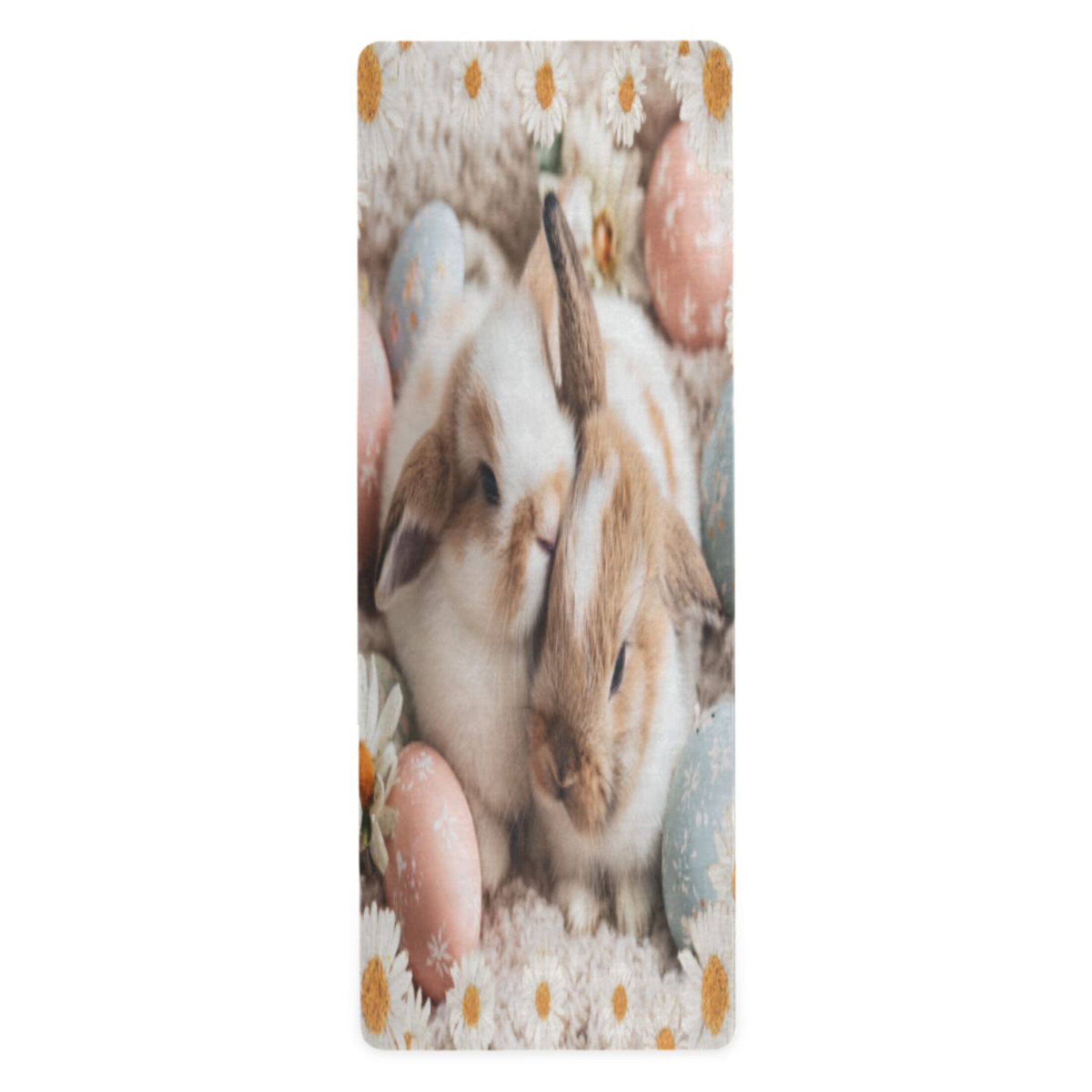 BZSMCE Yoga Mat Women Fitness Mat Easter Cuddle Pattern