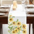 thumbnail image 3 of Table Runners 70 Inches Long Dress Scarves, Yellow Daisy Flowers Farmhouse Coffee/Dining/Kitchen Table Decor, Holiday Table Runner, Spring Summer Pastoral Garden Floral 13x70 Inch, 3 of 9