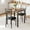 Retro Brown, variant on COZONY Dining Table Set for 2, Wood Kitchen Table and Upholstered Chairs, Dining Room Table Set for Small Space, Apartment, Retro Brown