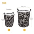 thumbnail image 3 of Balery Hand Drawn Snake Cesta de ropa redonda con asas, impermeable, independiente, para ropa, juguetes, dormitorio y familia-Small, 3 of 6
