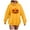 Yellow, variant on Towmus Women Cute Pattern Hoodie Girl Halloween Pumpkin Face Personalized Cartoon Sweatshirt Long Sleeve Harajuku Streetwear