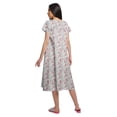 thumbnail image 2 of Moomaya Printed Short Sleeve Nightdress For Ladies Button Placket Nightwear, 2 of 5