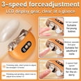 thumbnail image 4 of 2 in 1 Electric Nail Clippers with Nail Scraps Storage LED Light, Trimming and Sanding in One, Low Noise 3 Speed Levels Rechargeable for Women Men Senior Kids Home Travel Gift for Festival (Orange), 4 of 11