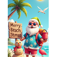 thumbnail image 4 of Tropical Print Beach Christmas Santa Holiday Banner for Summer Decoration Beach Party Tropical Celebration, 4 of 8