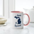 thumbnail image 4 of CafePress - Michigan Born & Raised Mug - 11 oz Ceramic Mug - Novelty Coffee Tea Cup, 4 of 4