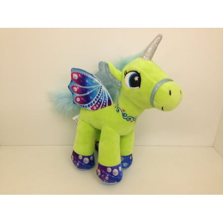 Green Unicorn with Wings Soft Stuffed Plush Animal Toy - 8"