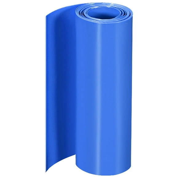 Heat Shrink Tubes 150mm Flat Width Wrap for Dual Layer 18650 2 Meter Blue