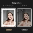 thumbnail image 4 of LED Bathroom Mirror 24x 32 inch Makeup Mirror with Front and Backlight Dimmable 3 Color Lighted Mirror Horizontal/Vertical Double LED Wall Mounted Vanity Mirror with Touch Button, 4 of 7