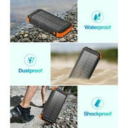 45800mAh Solar Power Bank 15W Fast Charging, Solar Charger Compatible for iPhone, Android Phone