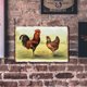thumbnail image 2 of Placa de gallo y gallina, placa de letrero de estaño de Metal Vintage, pintura decorativa de hierro Tmvgtek Para estrenar, 2 of 9