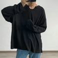 thumbnail image 4 of Camiseta de manga larga para hombre con cuello en V, camiseta informal minimalista a la moda para hombre para uso diario al aire libre, 4 of 8